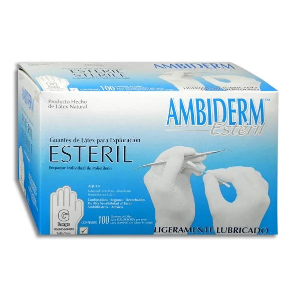 GUANTE AMBIDERM ESTERIL GRANDE C/100