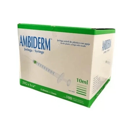 JGA AMBIDERM 10ML VERDE 21GX32 MM CAJA C/100 *
