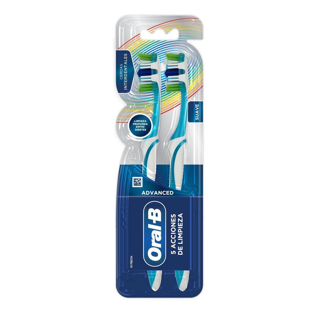 CEPILLO DENTAL ORAL-B ADVANCED 5 ACC SUAVE C/2