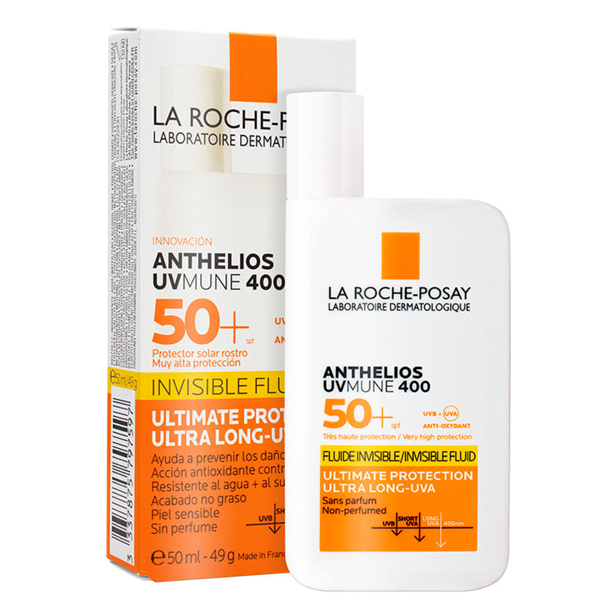 BLOQUEADOR ANTHELIOS UV MUNE 400 50+ FLUIDO INVISIBLE *