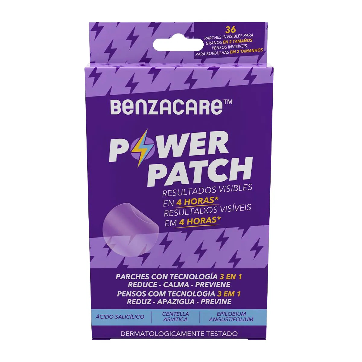 BENZACARE PARCHE POWER 3EN1 C/36*