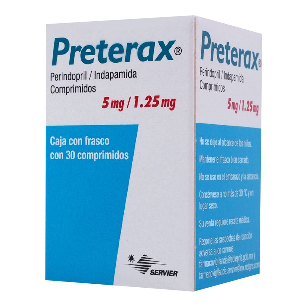 PRETERAX 5/1.25MG COMPRIMIDOS C/30