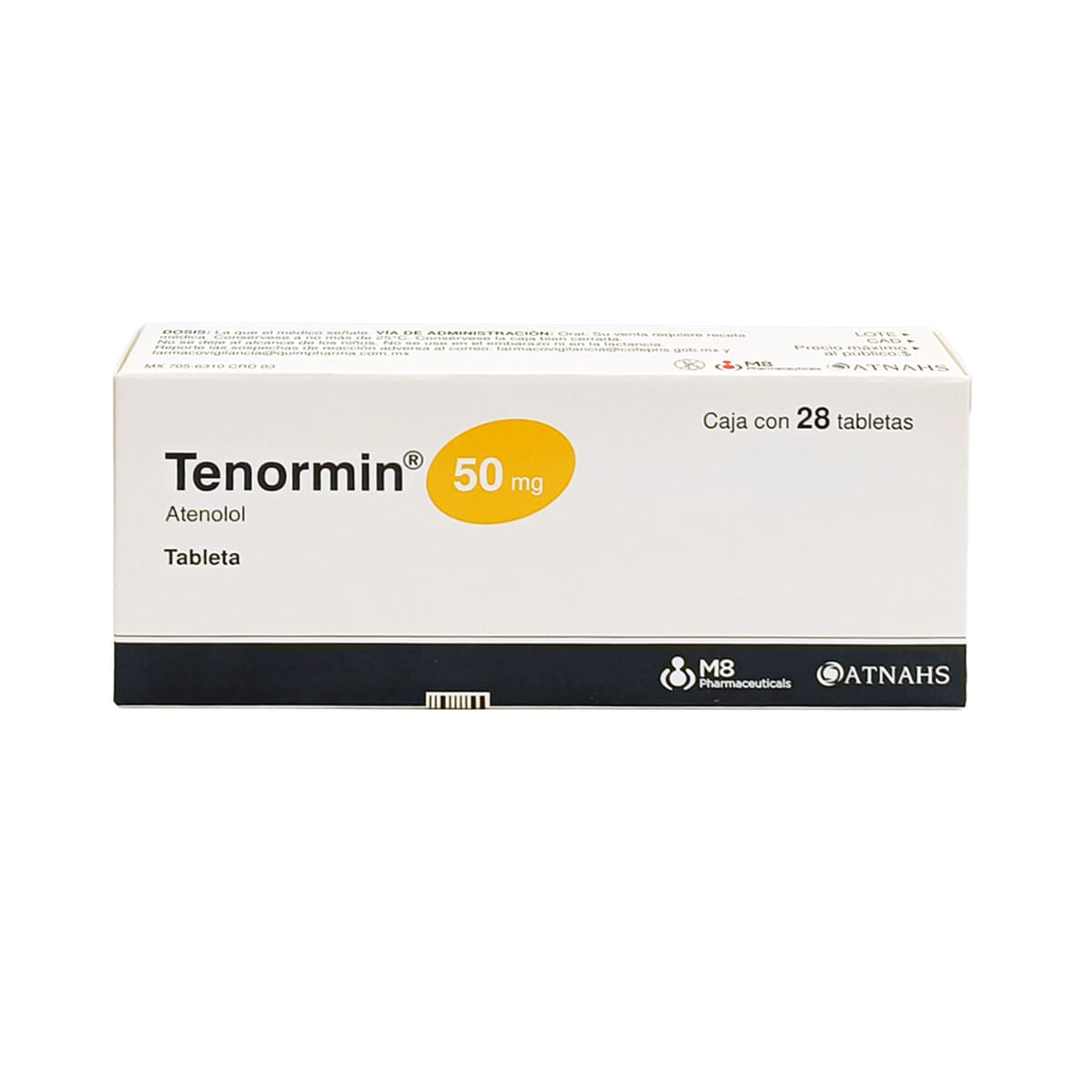 TENORMIN 50MG TABLETAS C/28
