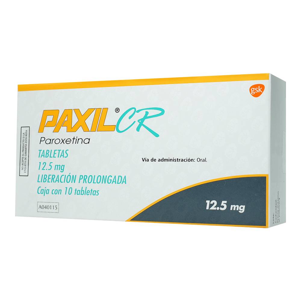 PAXIL CR 12.5MG TABLETAS C/10