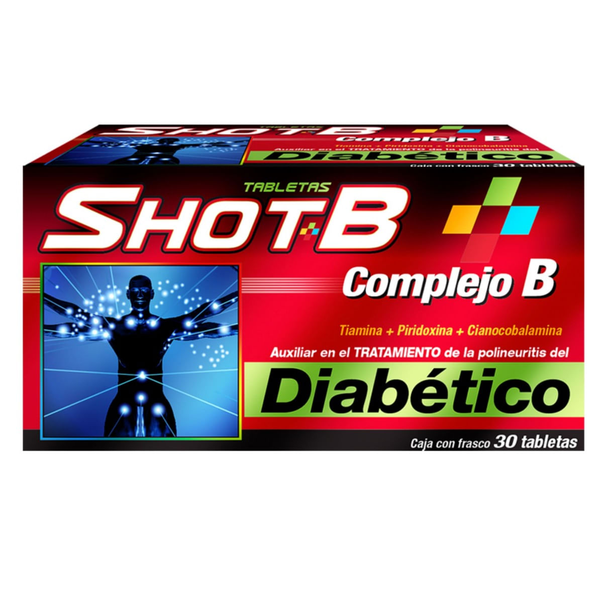 SHOT-B DIABETICO TABLETAS C/30