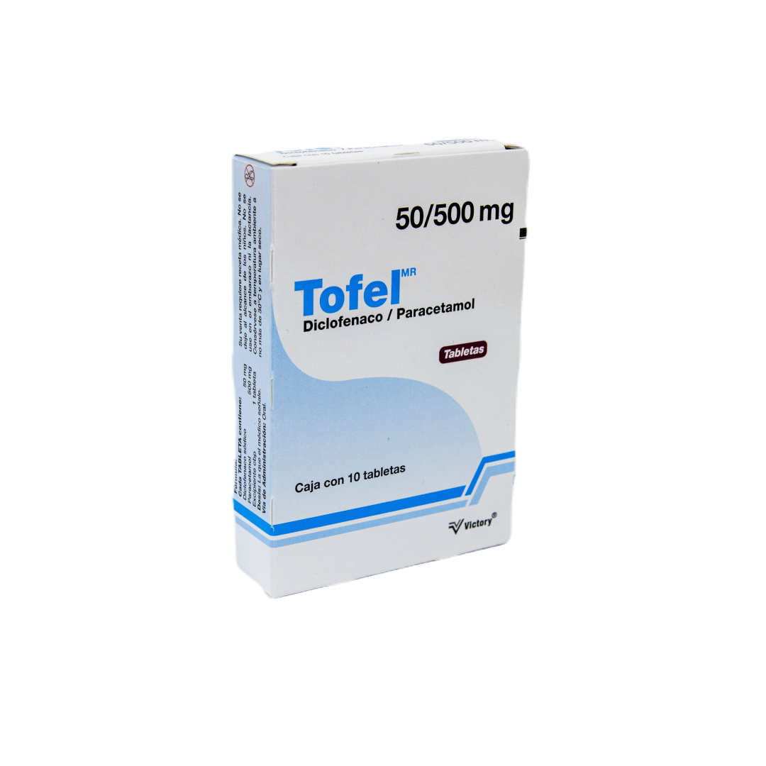 TOFEL 50/500MG TABLETAS C/10 (GI)