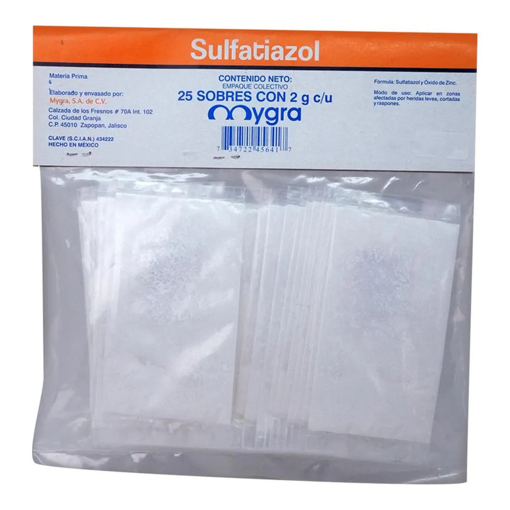 SULFATIAZOL MYGRA 2G SOBRE C/25