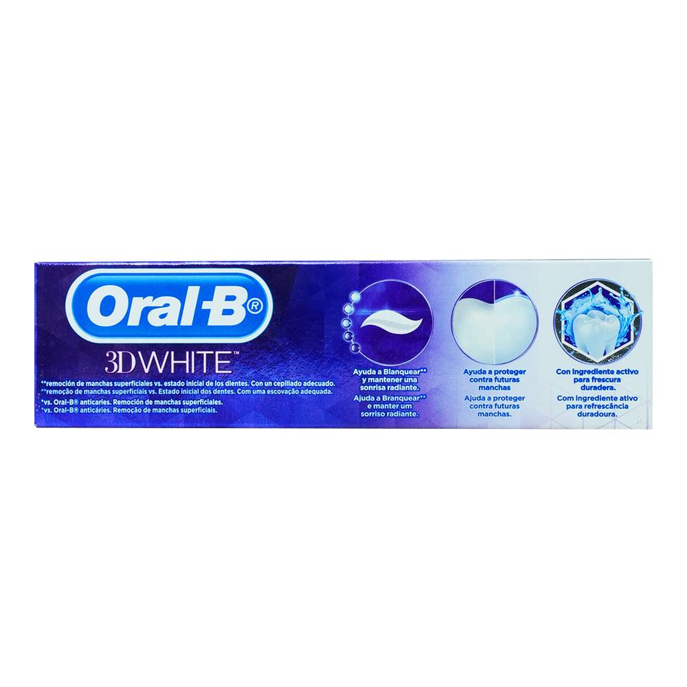 PASTA DENTAL ORAL-B 3D WHITE GLAMOROUS 67ML