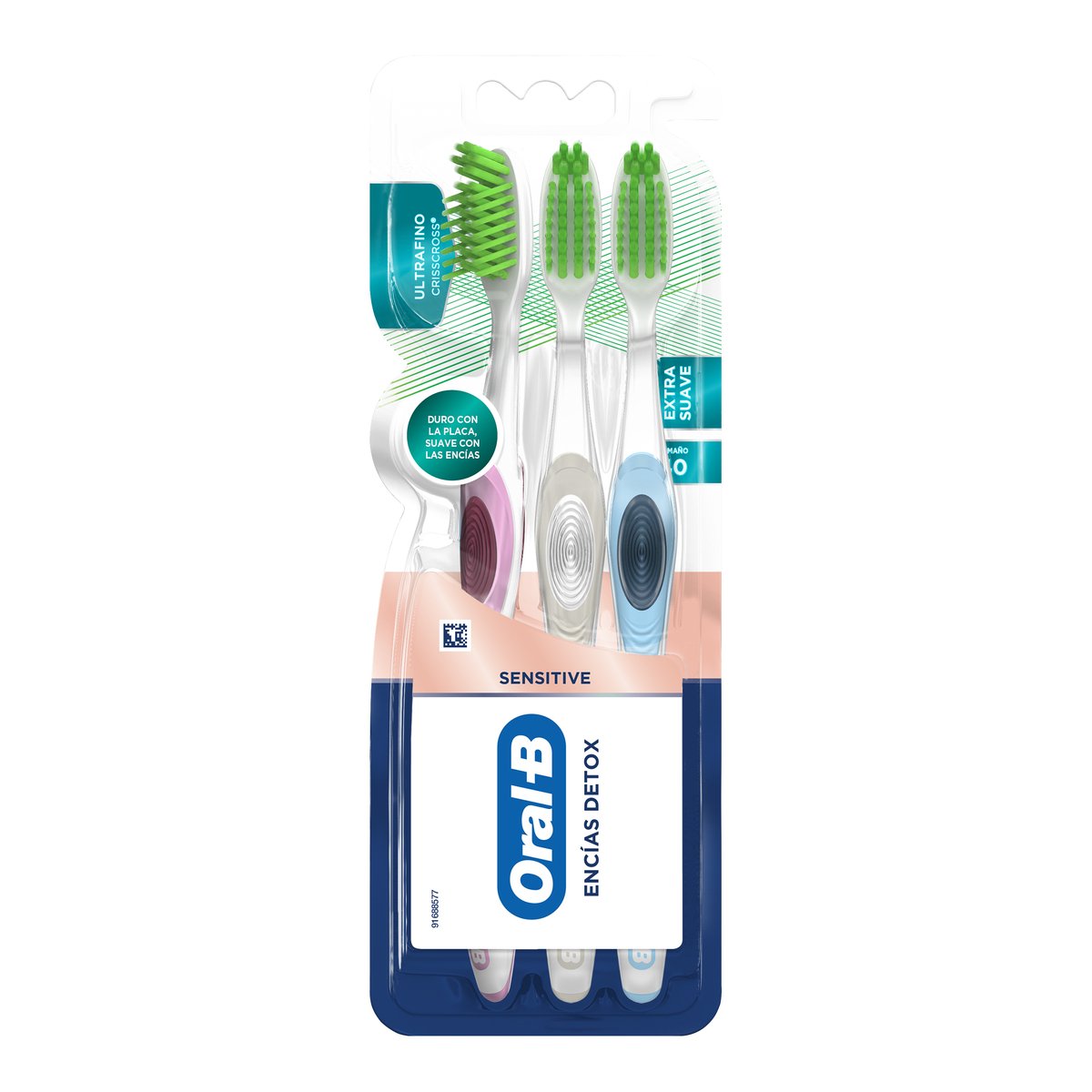 CEPILLO DENTAL ORAL-B ENCIAS DETOX SENSITIVE C/3