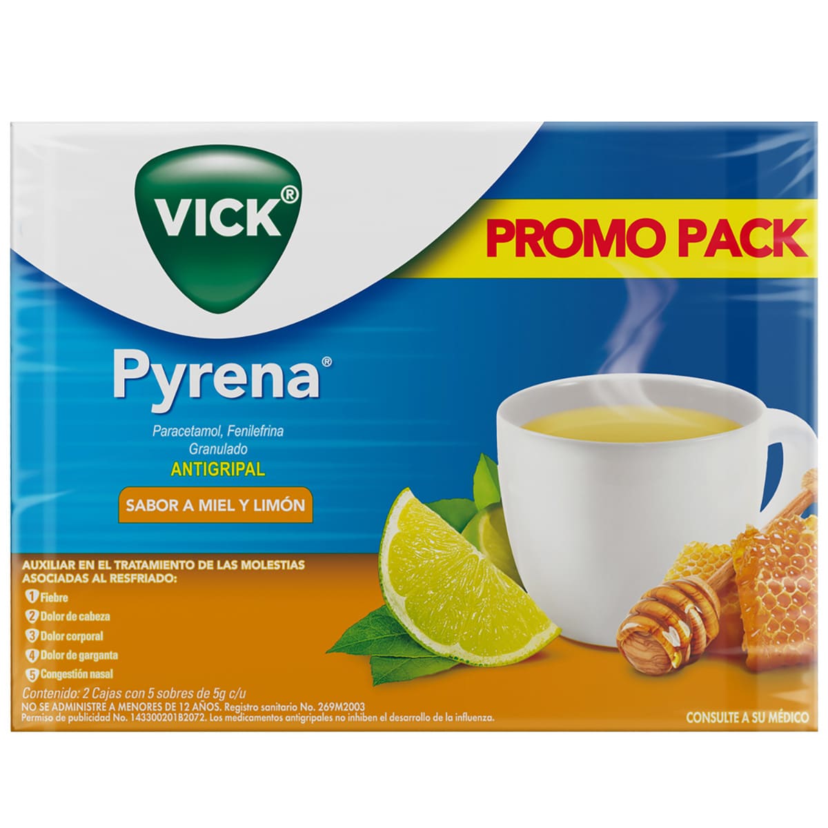 VICK PYRENA MIEL-LIMON 5G SOBRES C/10 PACK