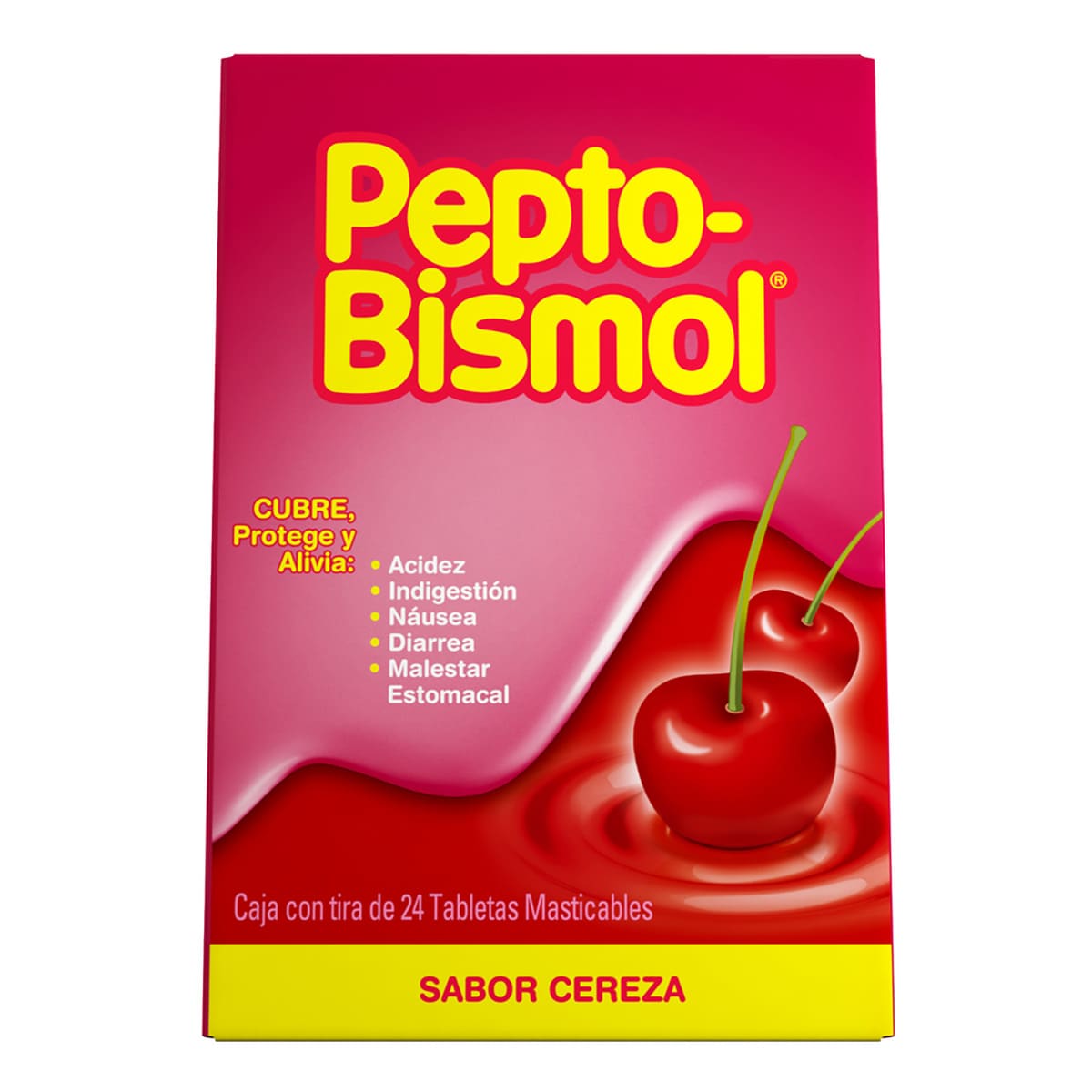 PEPTO-BISMOL CEREZA TABLETAS MASTICABLES C/24