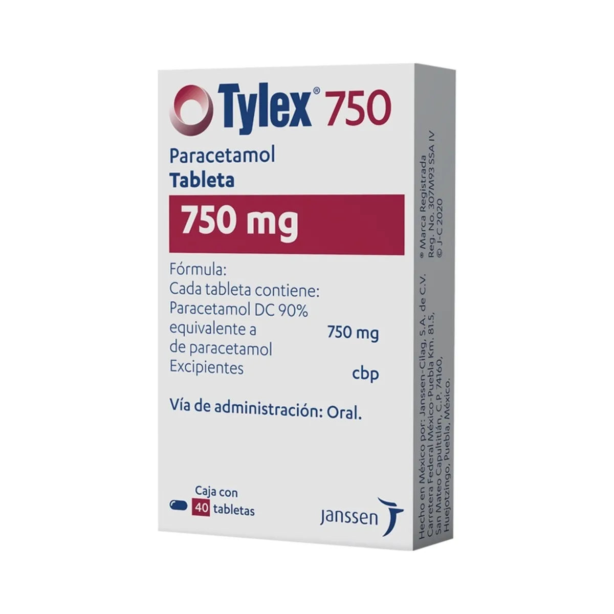 TYLEX 750MG TABLETAS C/40