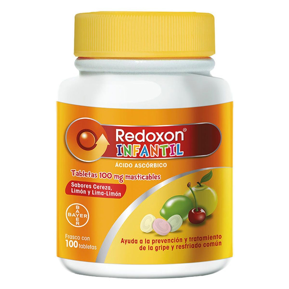 REDOXON INFANTIL 100MG TABLETAS C/100 MASTICABLES MULSAB