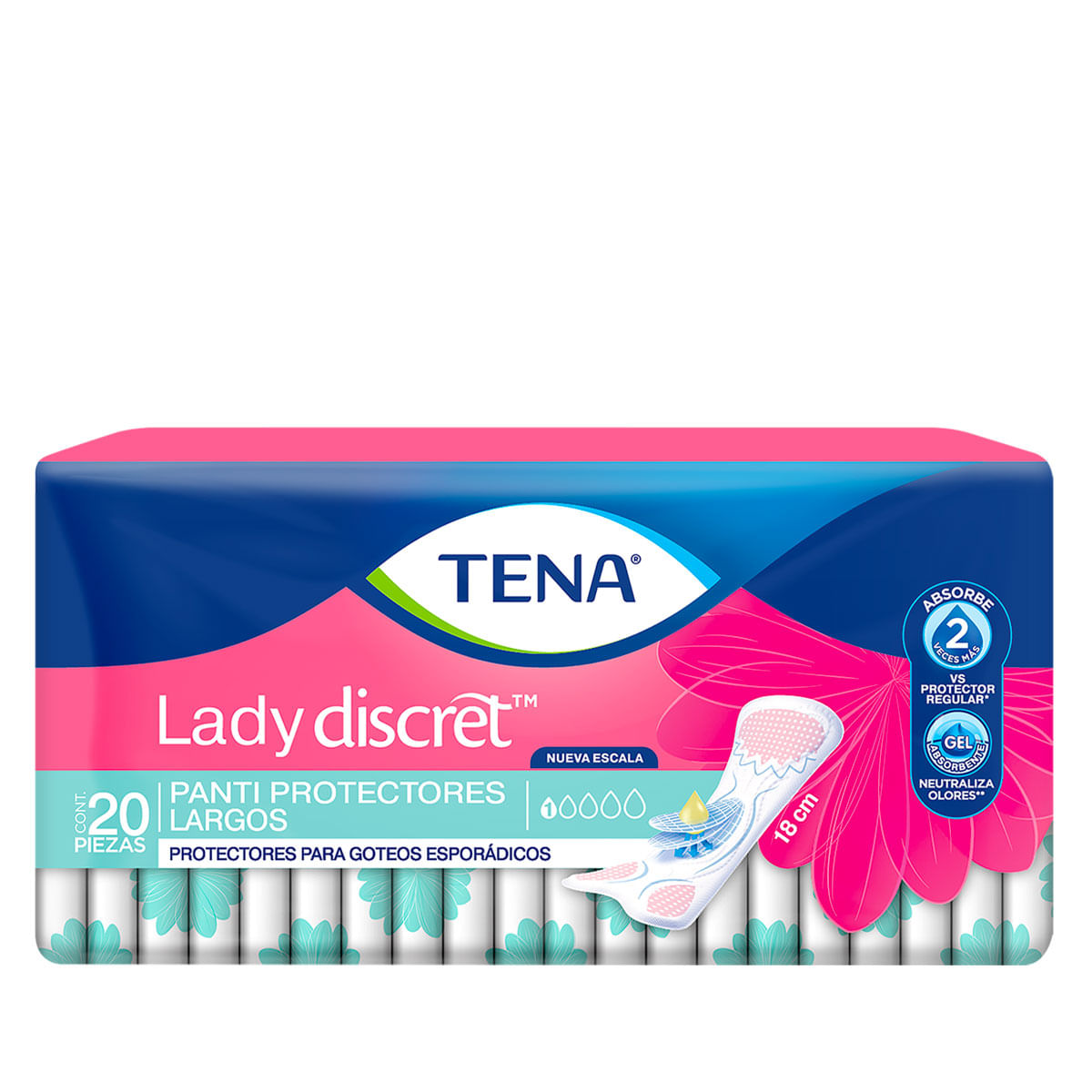 PANTY PROTECTOR TENA LADY DISCRET LARGO C/20 *
