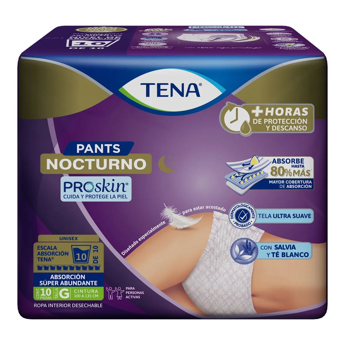 CALZON TENA PANTS NOCTURNO GRANDE C/10 *