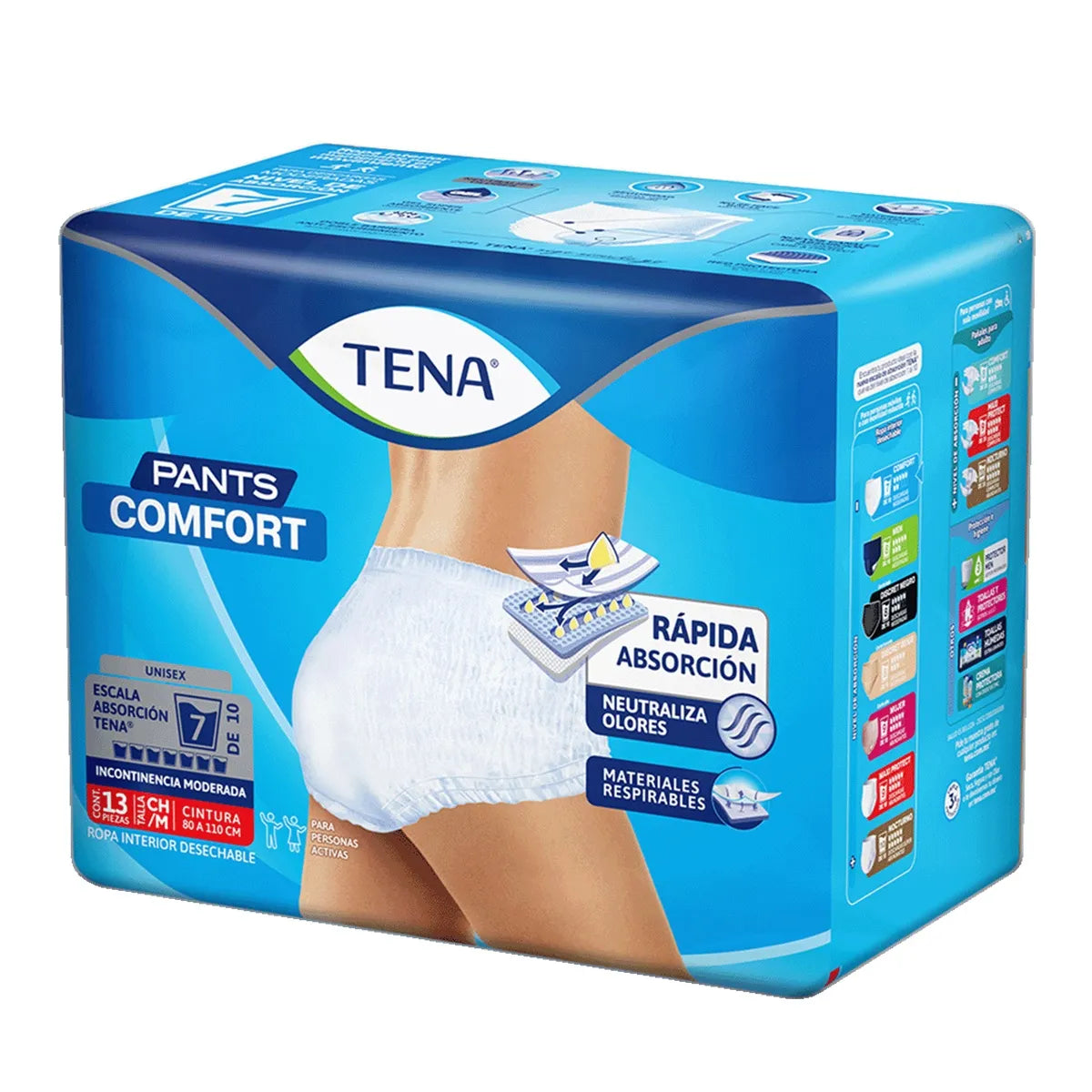 CALZON TENA PANTS COMFORT CH/MED C/13 *