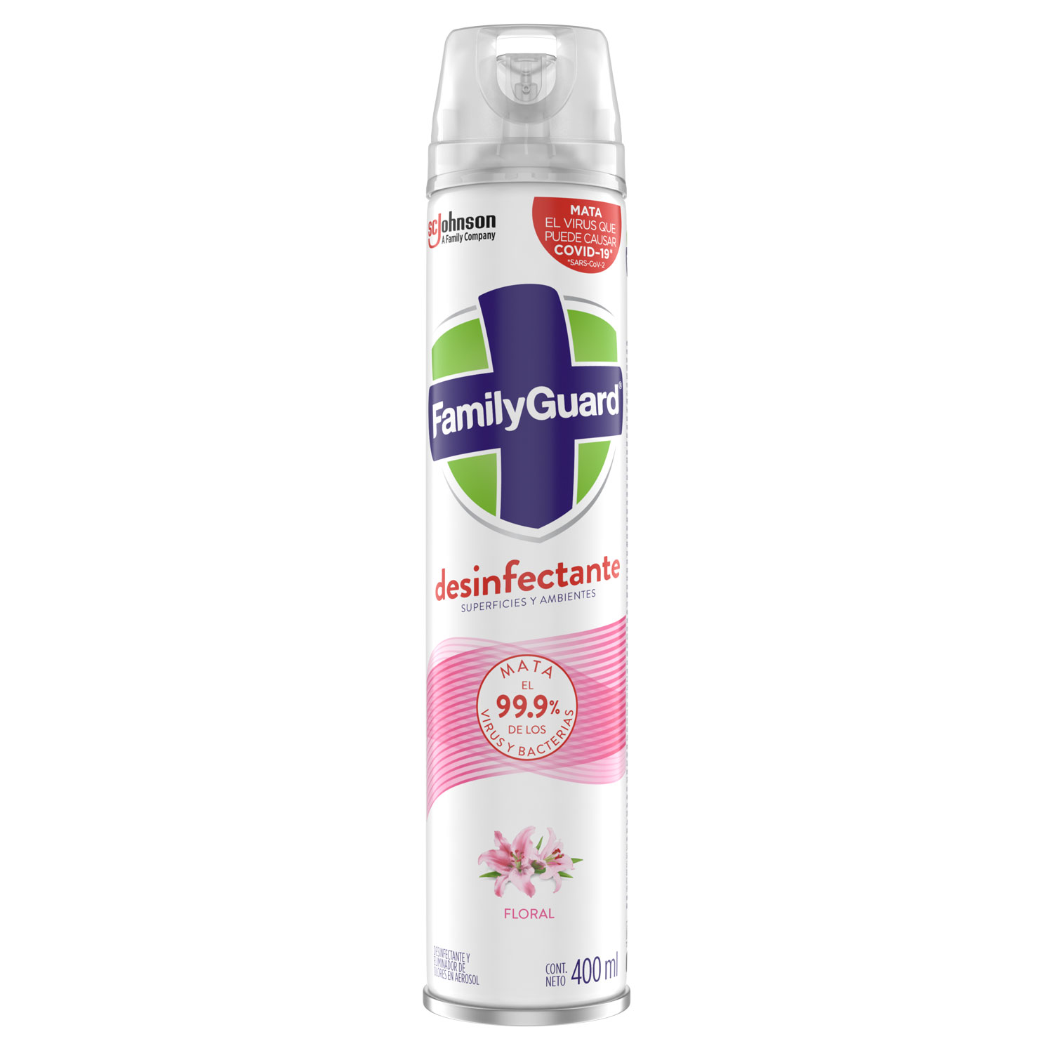 DESINFECTANTE FAMILY GUARD AEROSOL FLORAL 400ML