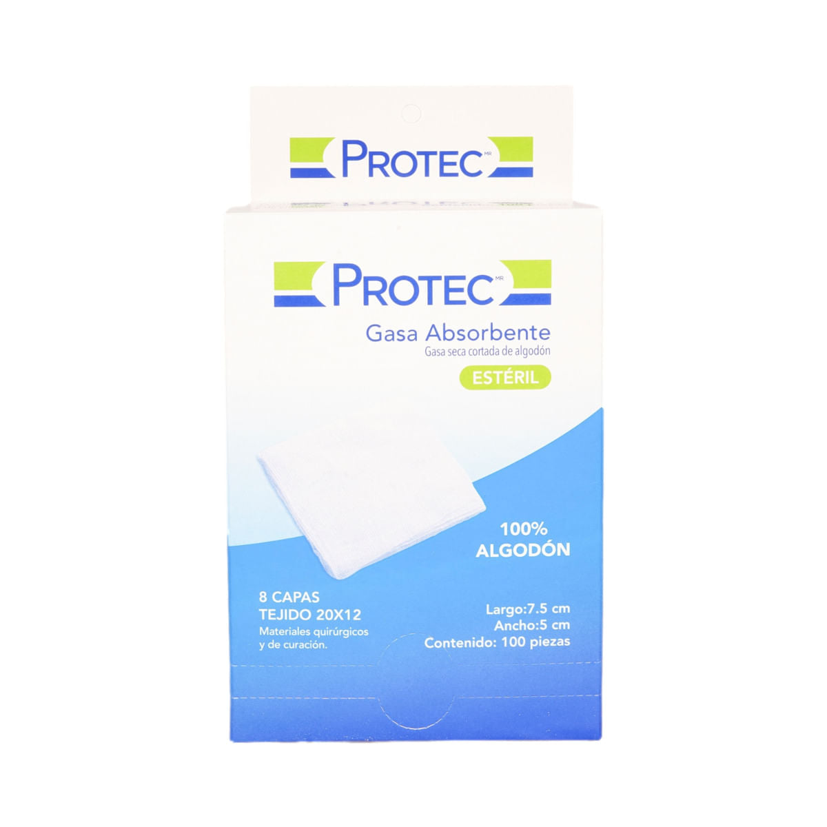 GASA PROTEC ESTERIL 7.5X5CM C/100
