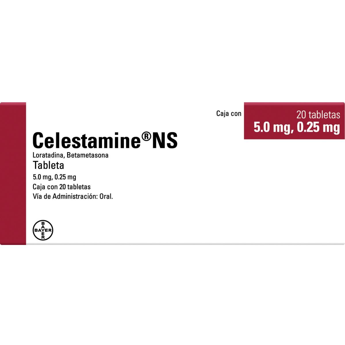 CELESTAMINE NS 5/0.25MG TABLETAS C/20