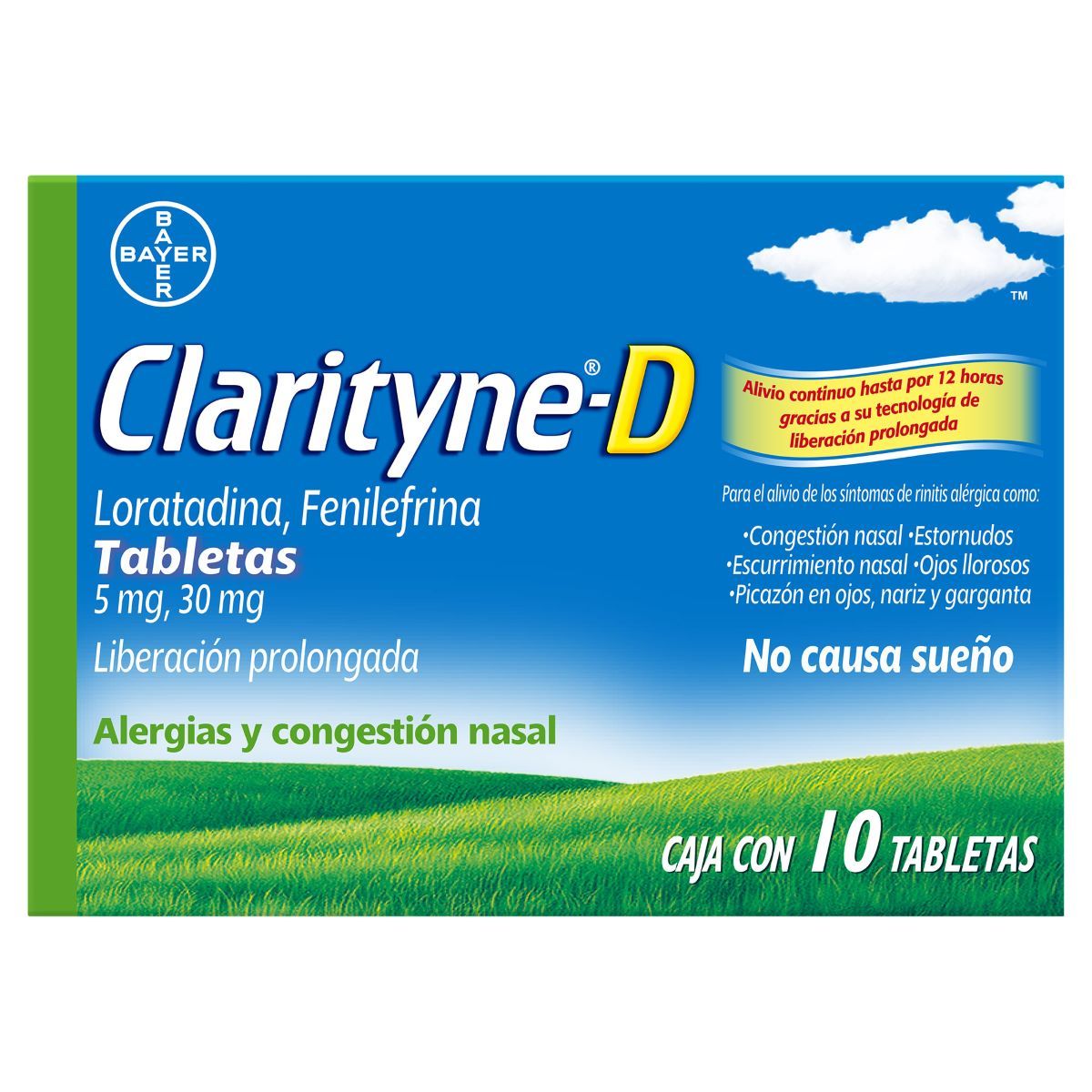CLARITYNE D 5/30MG TABLETAS C/10
