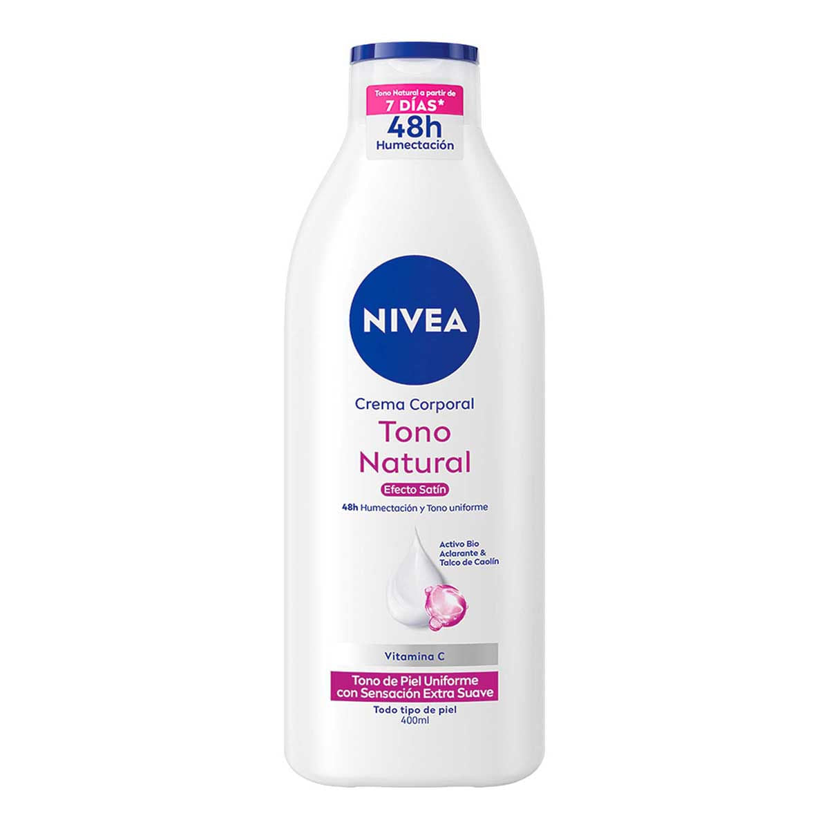 CREMA NIVEA B ACLARADO NATURAL SATIN 400ML *