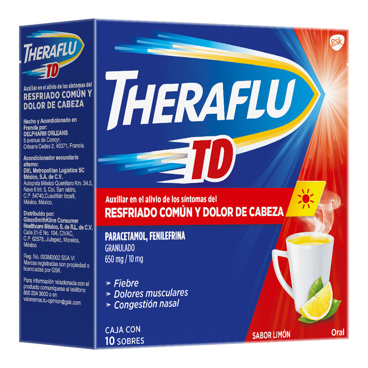 THERAFLU TD LIMON SOBRES C/10