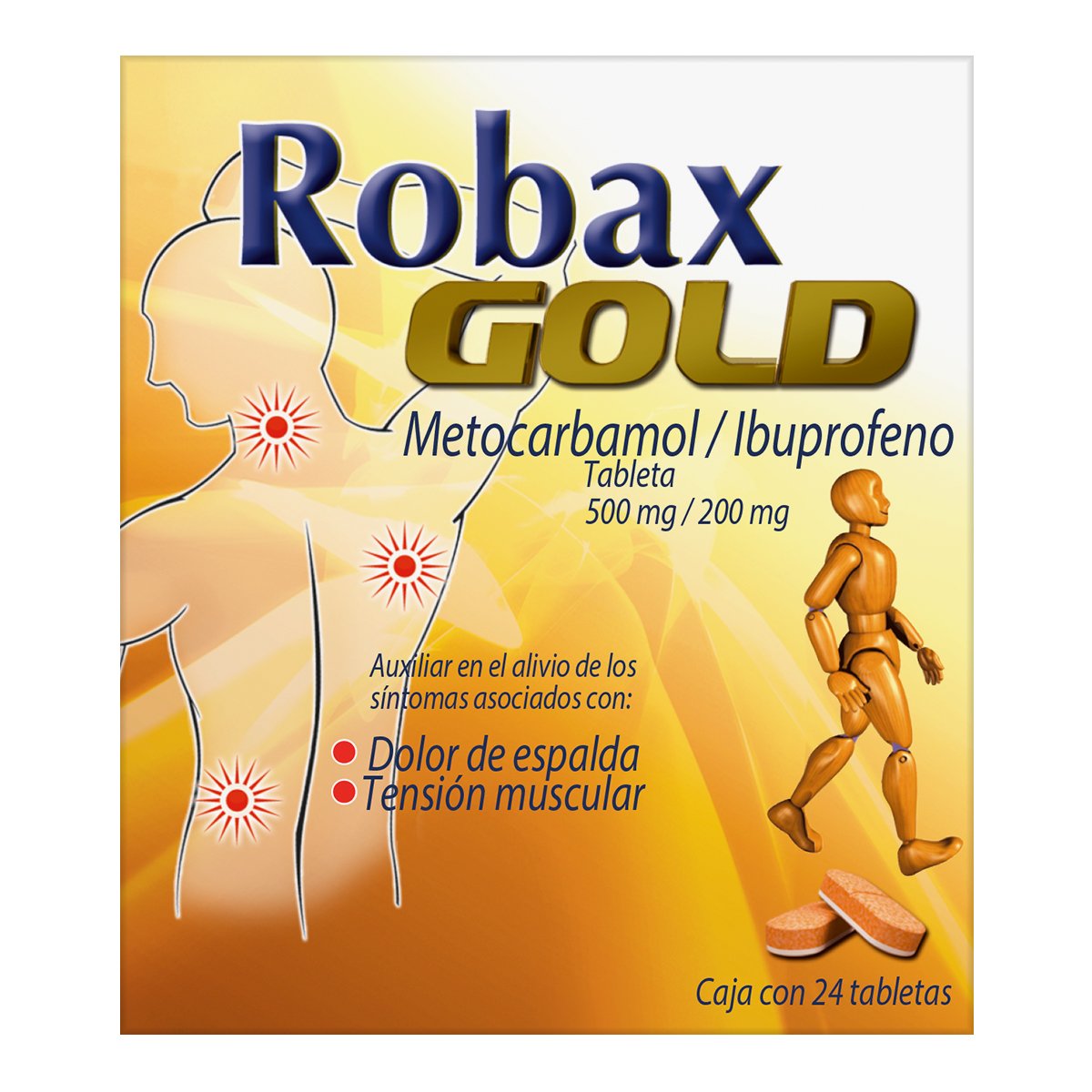 ROBAX GOLD 500/200MG TABLETAS C/24