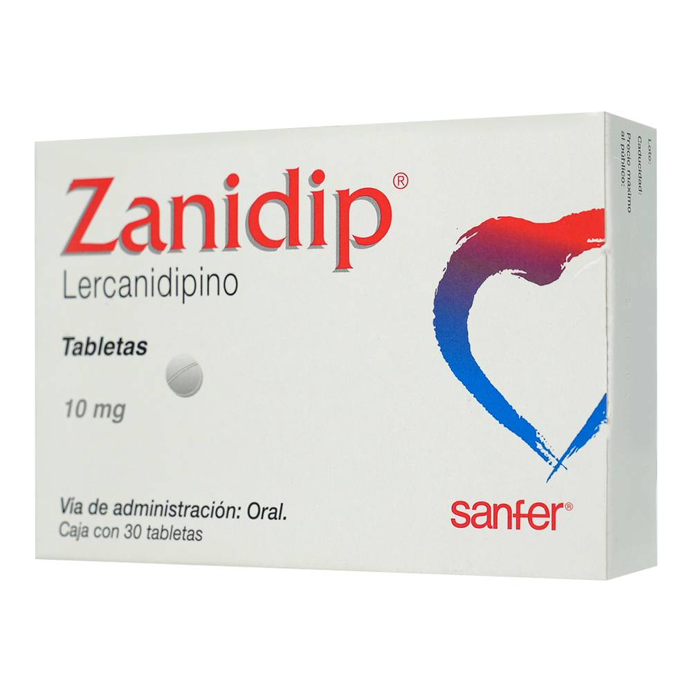 ZANIDIP 10MG TABLETAS C/30