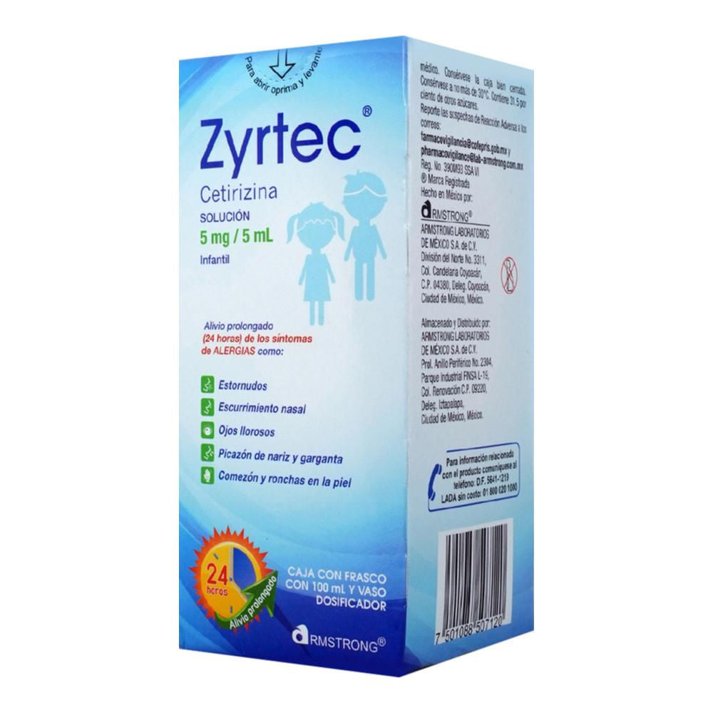 ZYRTEC 5MG INFANTIL SOLUCION 100ML C/DOSIF