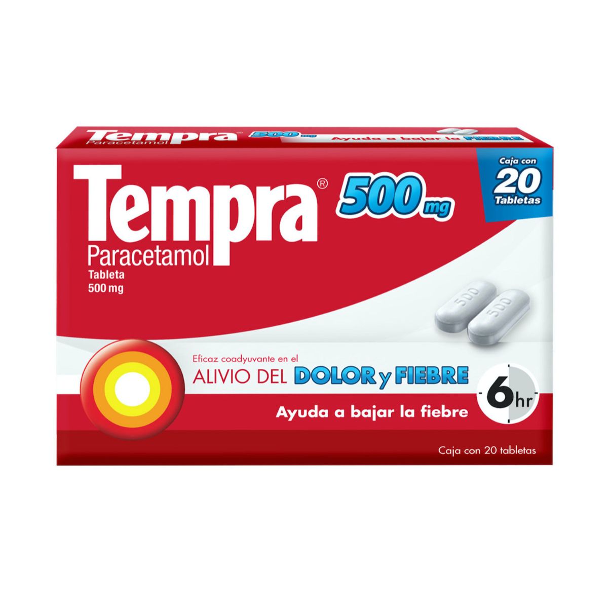 TEMPRA 500MG TABLETAS C/20