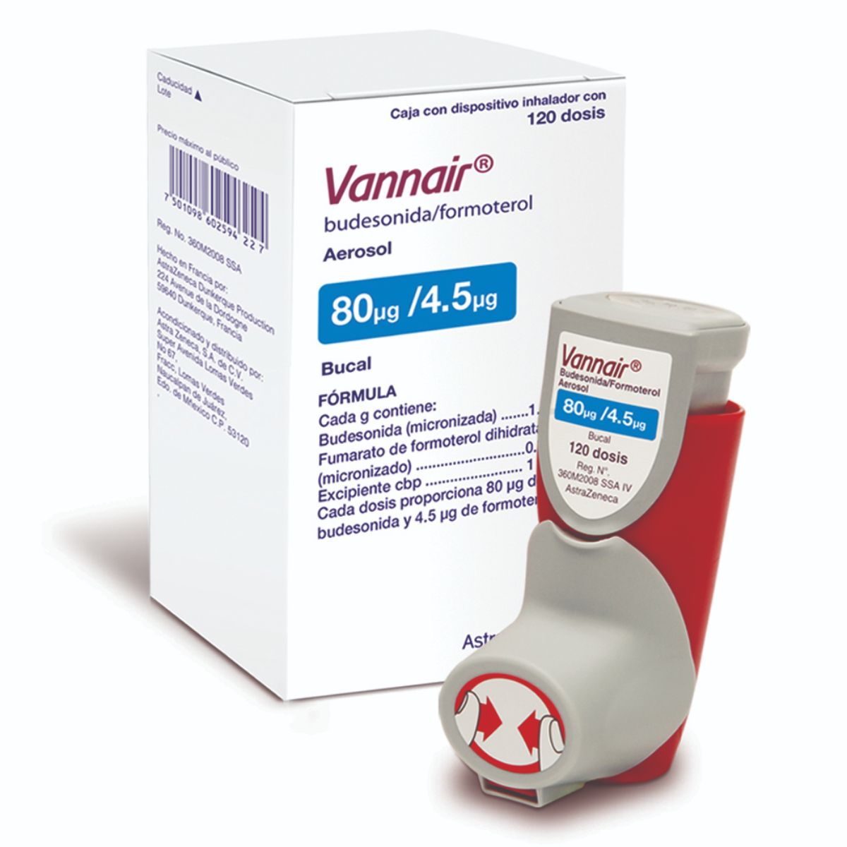 VANNAIR 80/4.5MCG AEROSOL 120 DOSIS