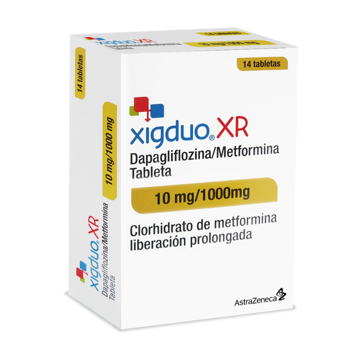 XIGDUO XR 10/1000MG TABLETAS C/14