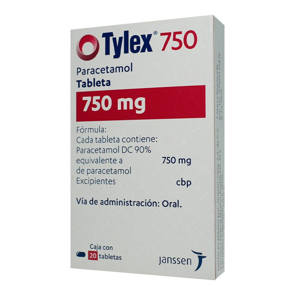 TYLEX 750MG TABLETAS C/20