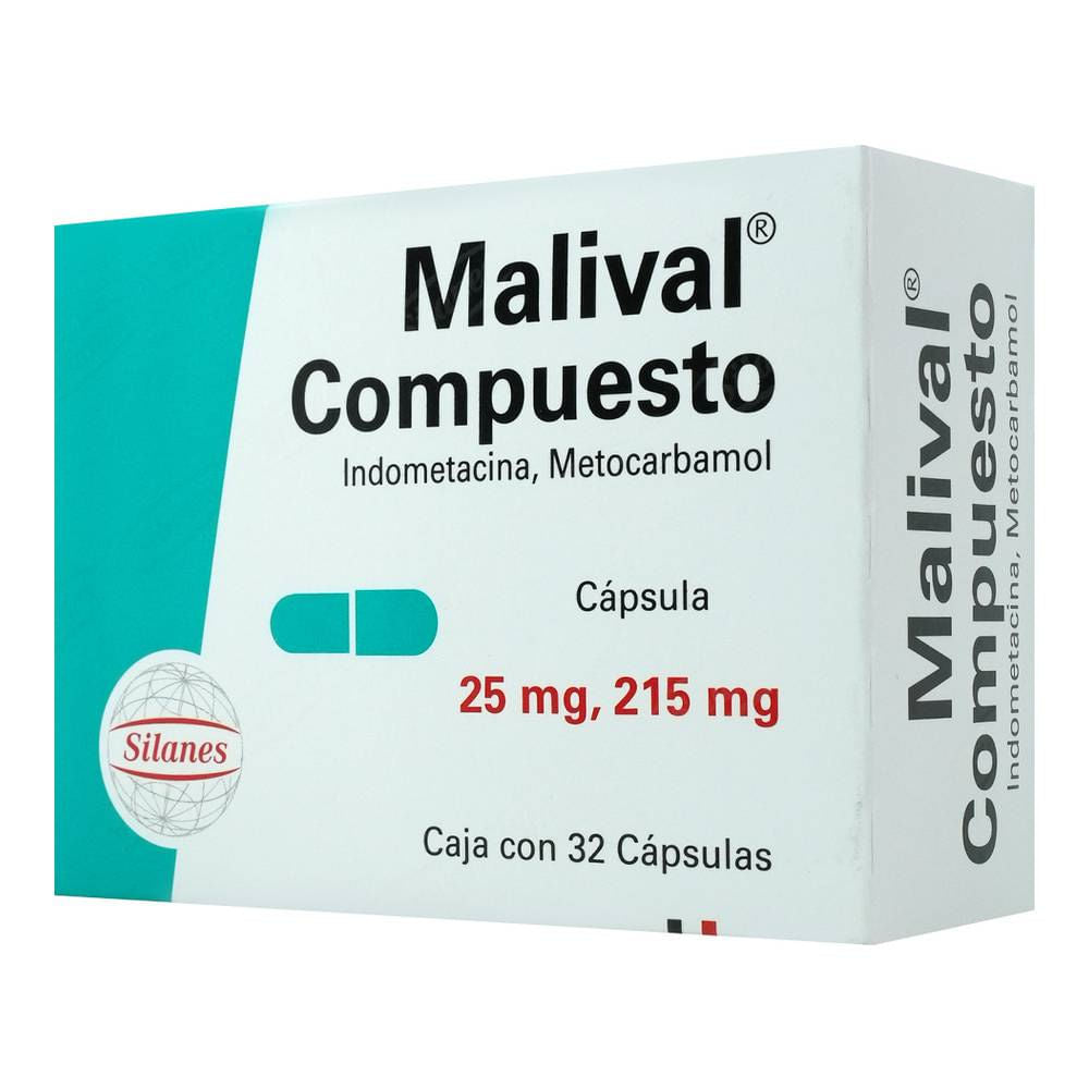 MALIVAL COMP 25/215MG CAPSULAS C/32