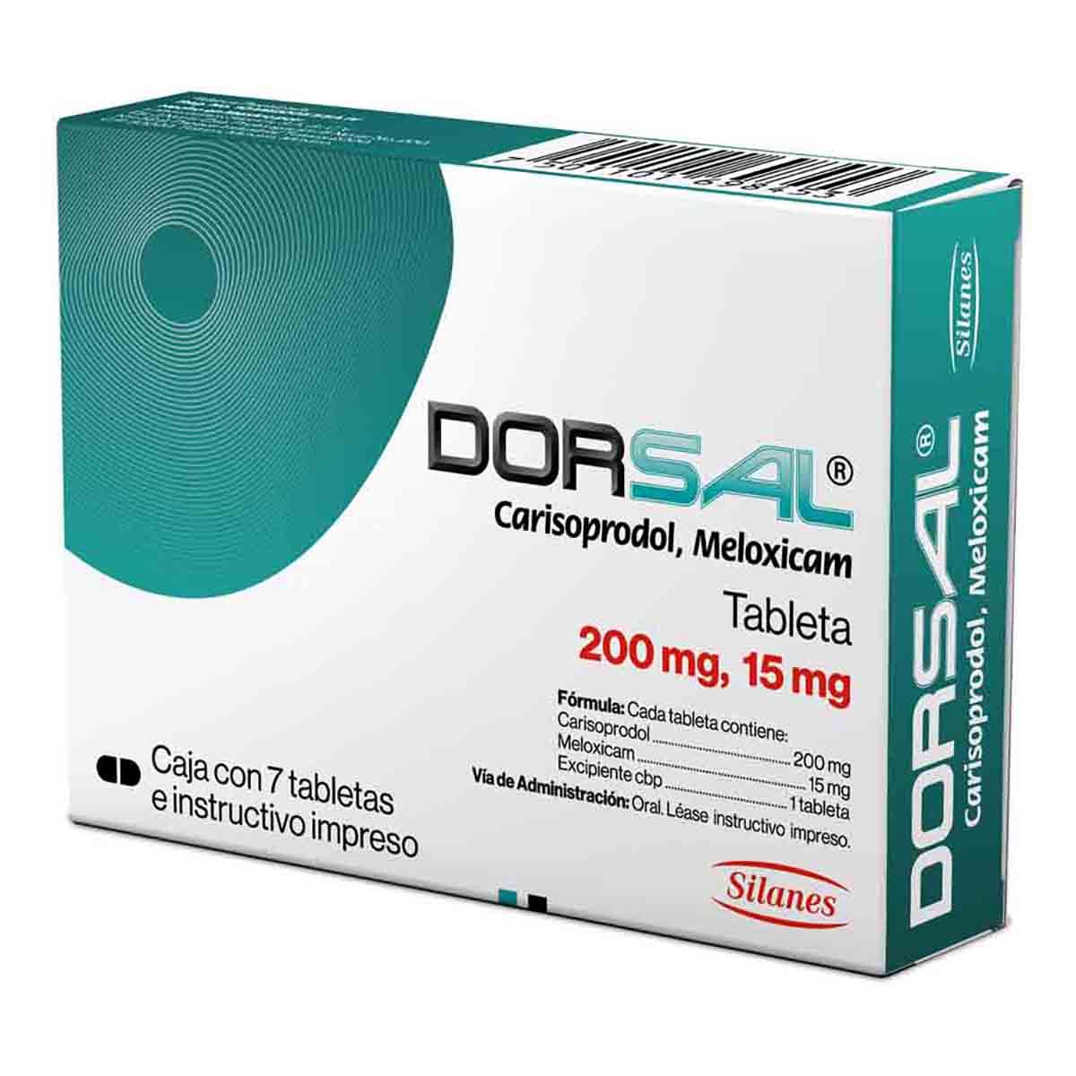 DORSAL 15/200MG TABLETAS C/7