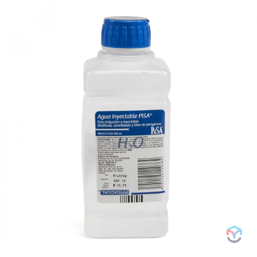AGUA INYECTABLE PLASTICO PISA S/BAYONETA 500ML