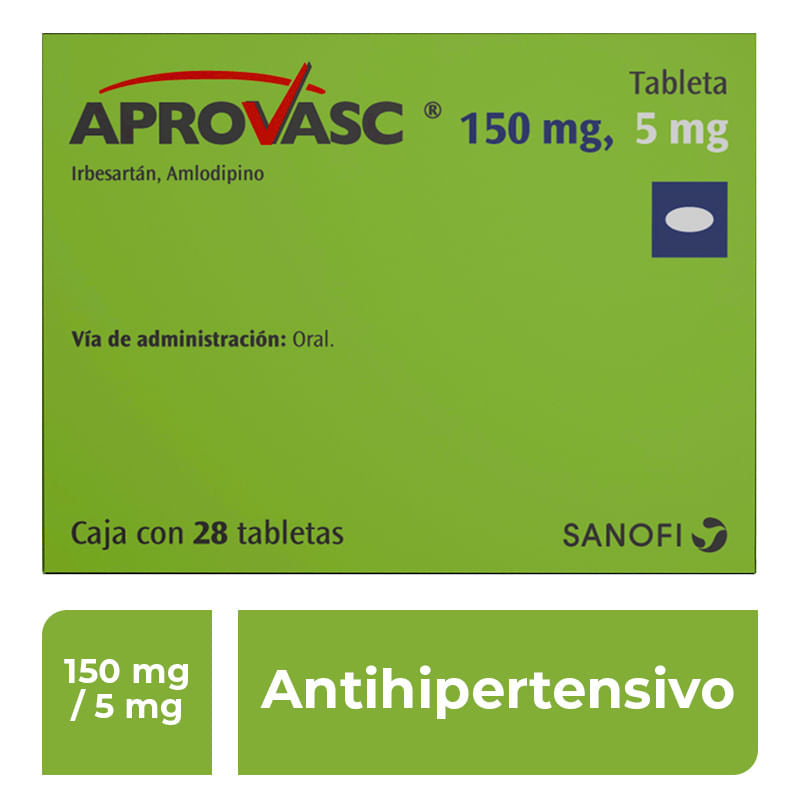 APROVASC 150/5MG TABLETAS C/28