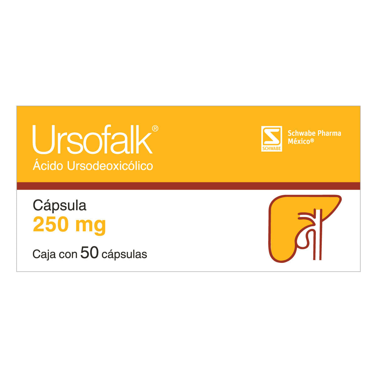 URSOFALK 250MG CAPSULAS C/50