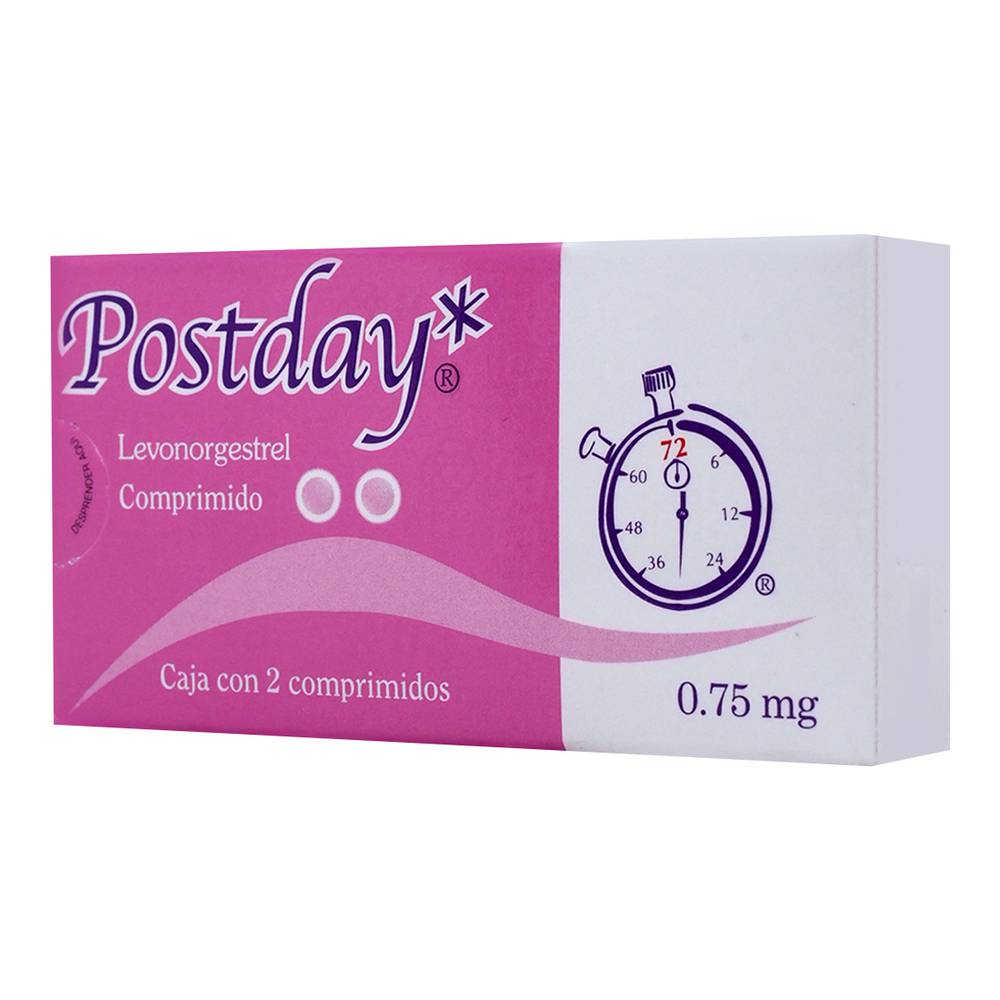 POSTDAY 0.75MG TABLETAS C/2