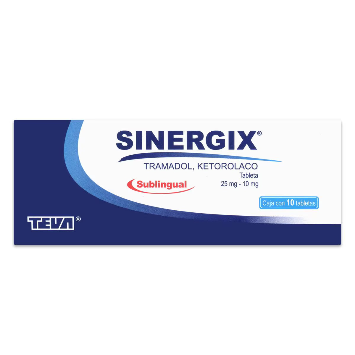 SINERGIX 25/10MG SUBLINGUAL TABLETAS C/10
