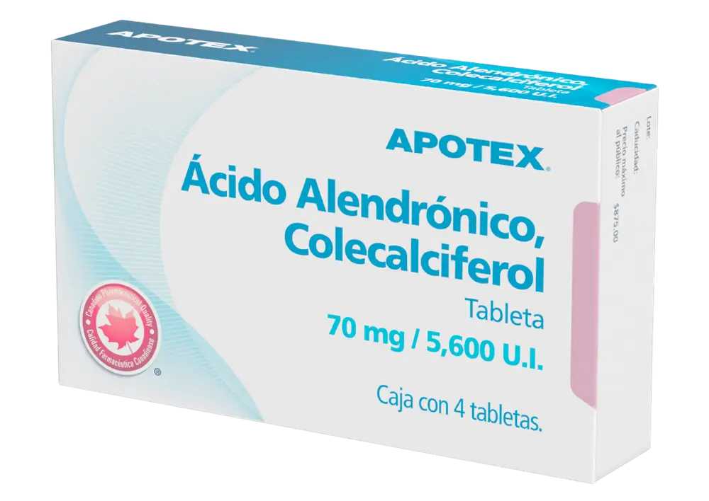 ACIDO ALENDRO/COLECALCIFEROL APOTEX 70MG/5600UI TAB C/4 (GI)