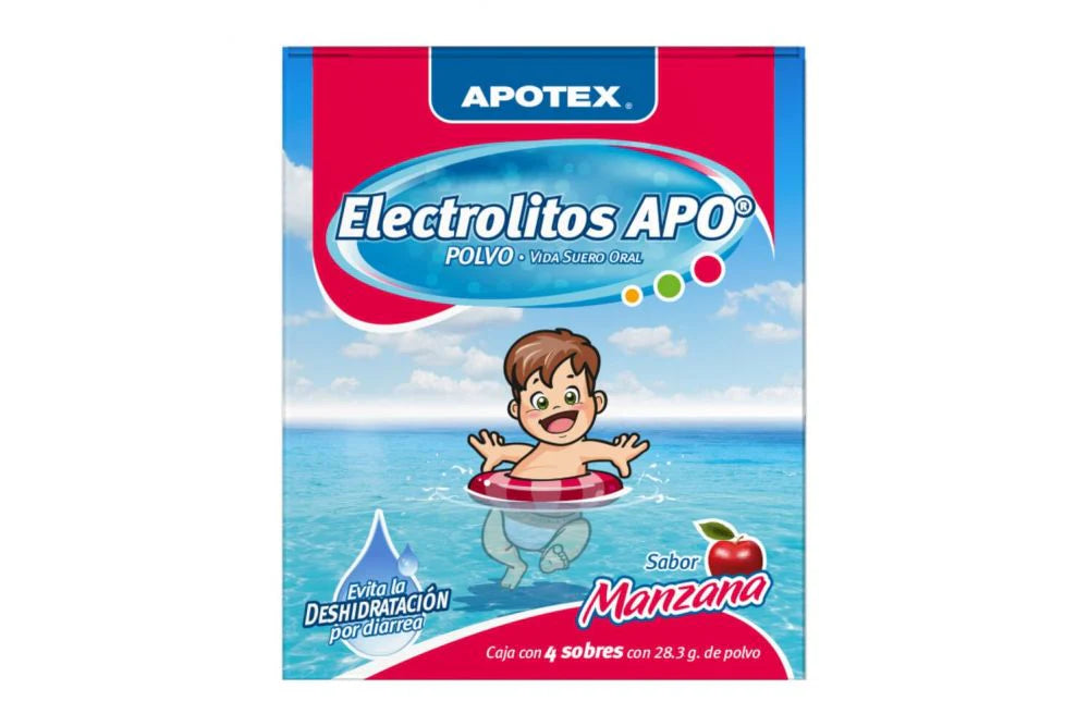 ELECTROLITOS APO MANZANA SOBRES POLVO C/4