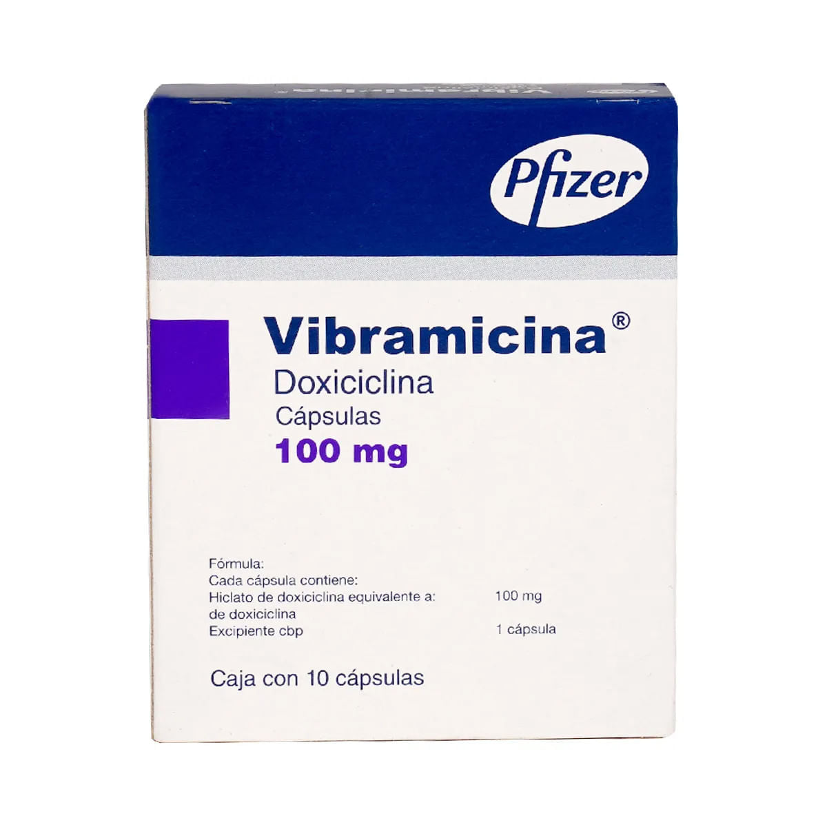 VIBRAMICINA 100MG CAPSULAS C/10
