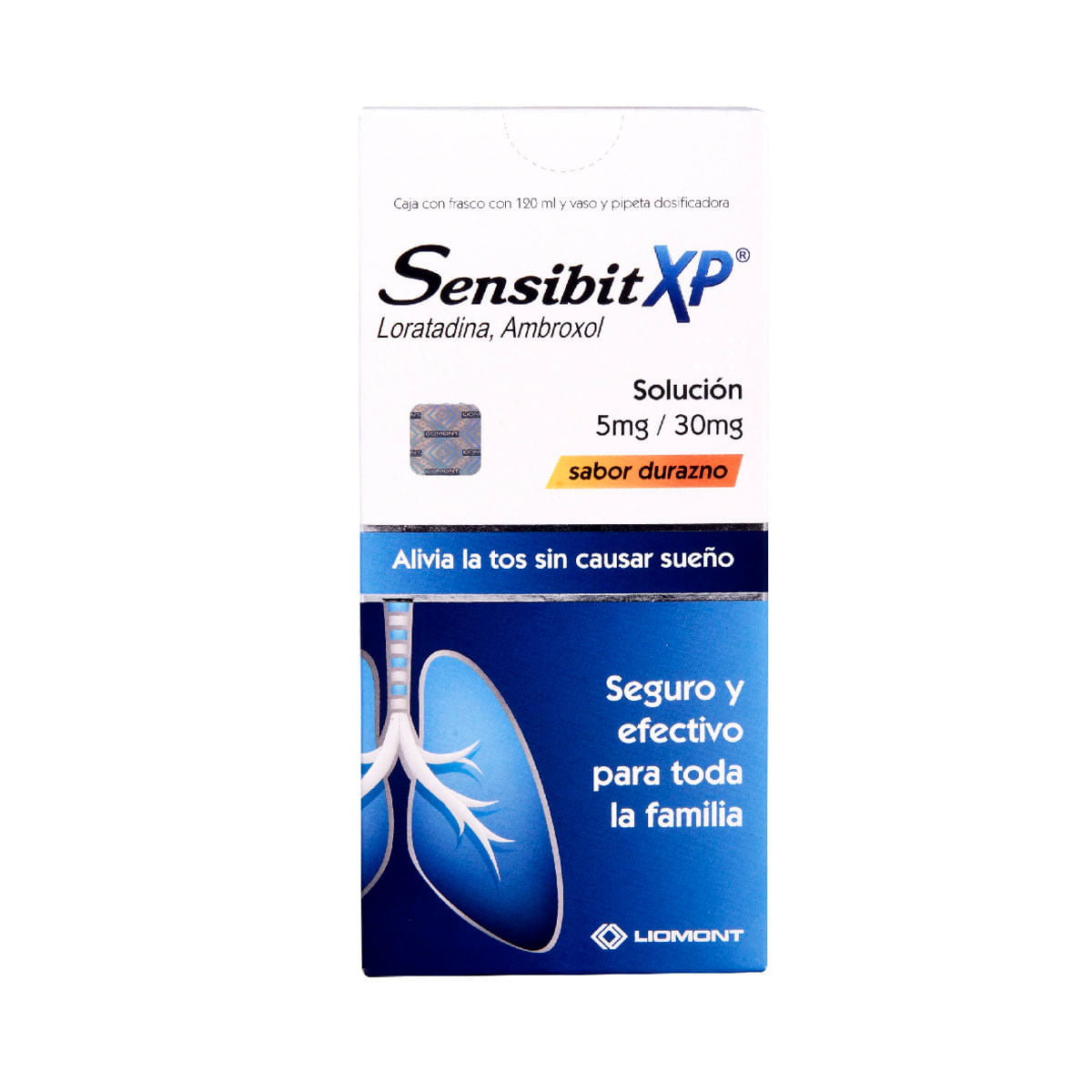 SENSIBIT XP 5/30MG DURAZNO SOLUCION 120ML