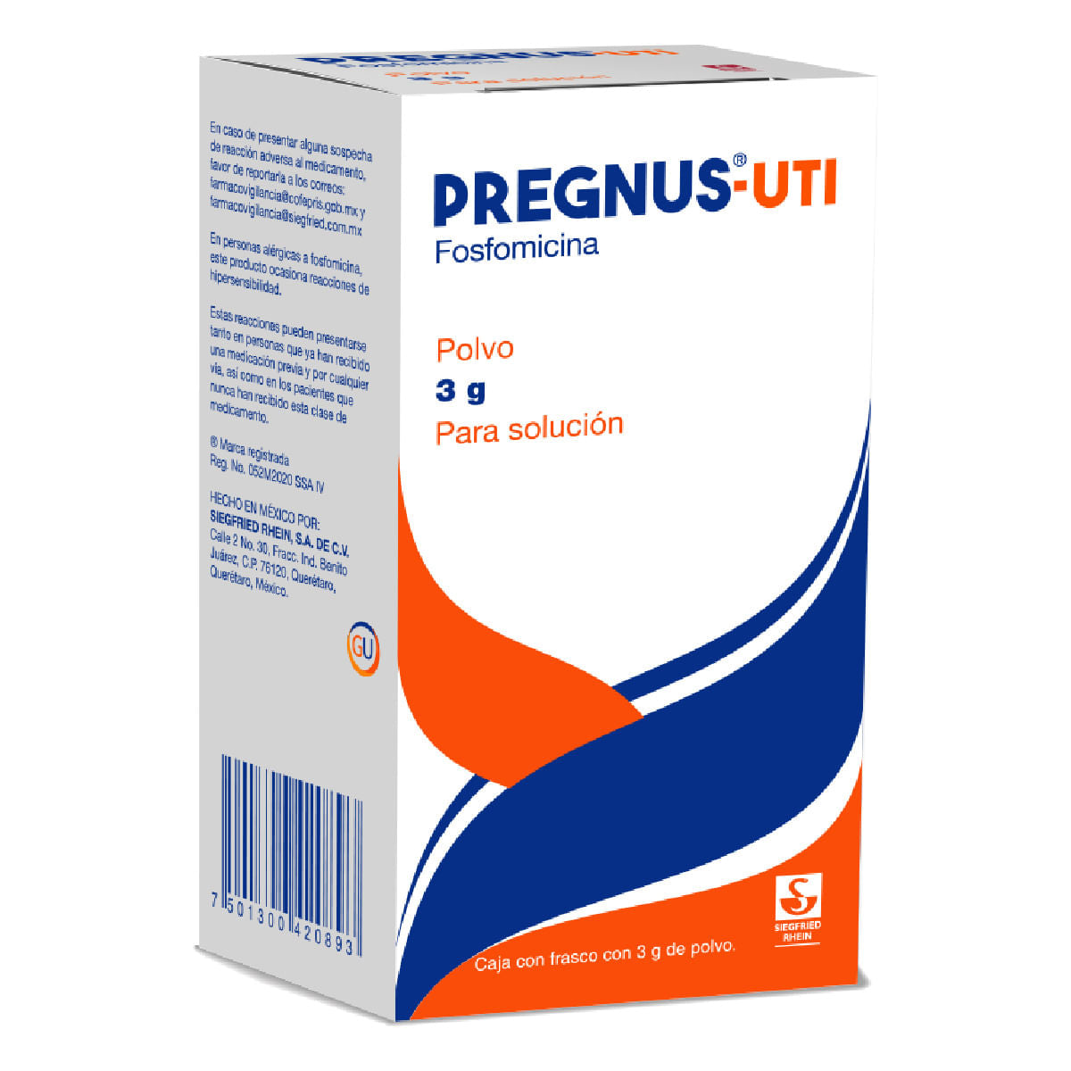 PREGNUS-UTI SOLUCION POLVO 3G