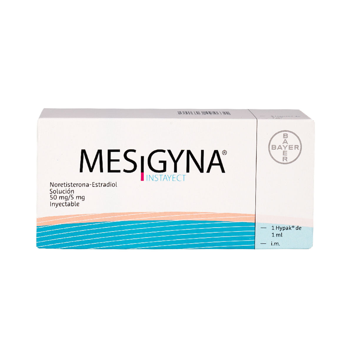 MESIGYNA INSTAYEC 50MG/5MG INYECTABLE C/1