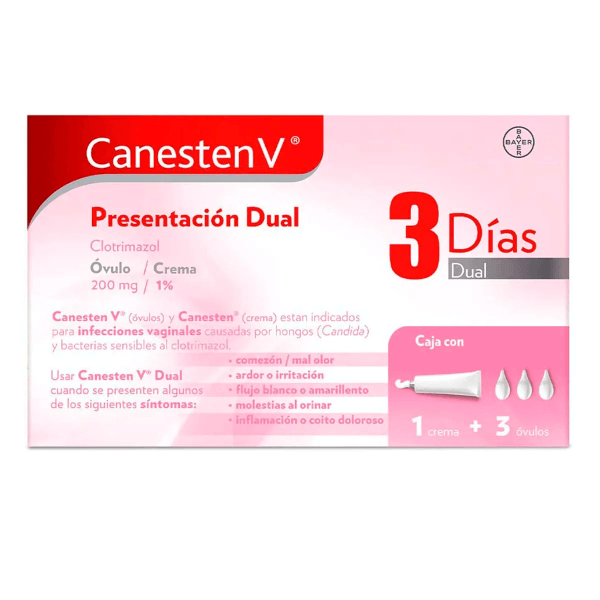 CANESTEN V 3D OVULOS CREMA DUAL