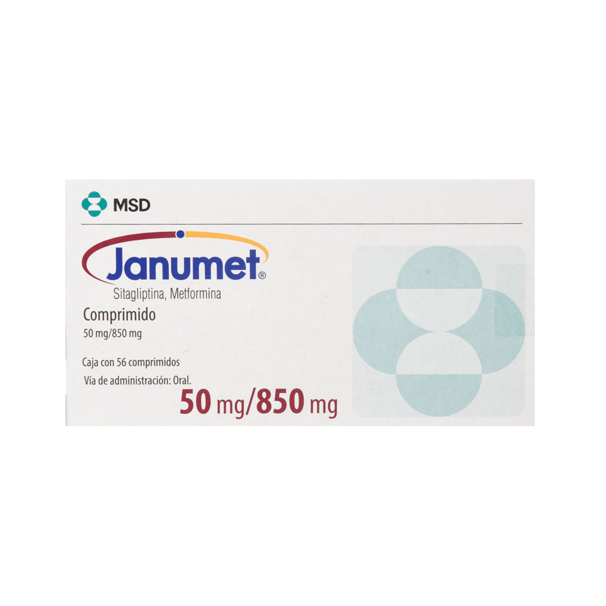 JANUMET 50/850MG COMPRIMIDOS C/56