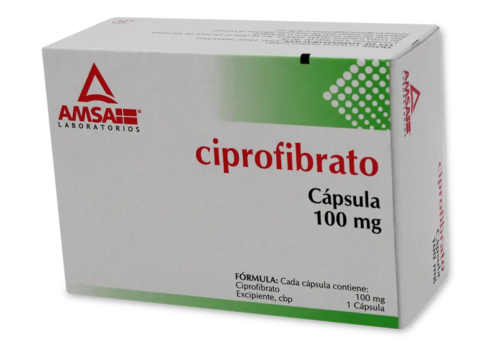 CIPROFIBRATO AMSA 100MG CAPSULAS C/30 (GI)