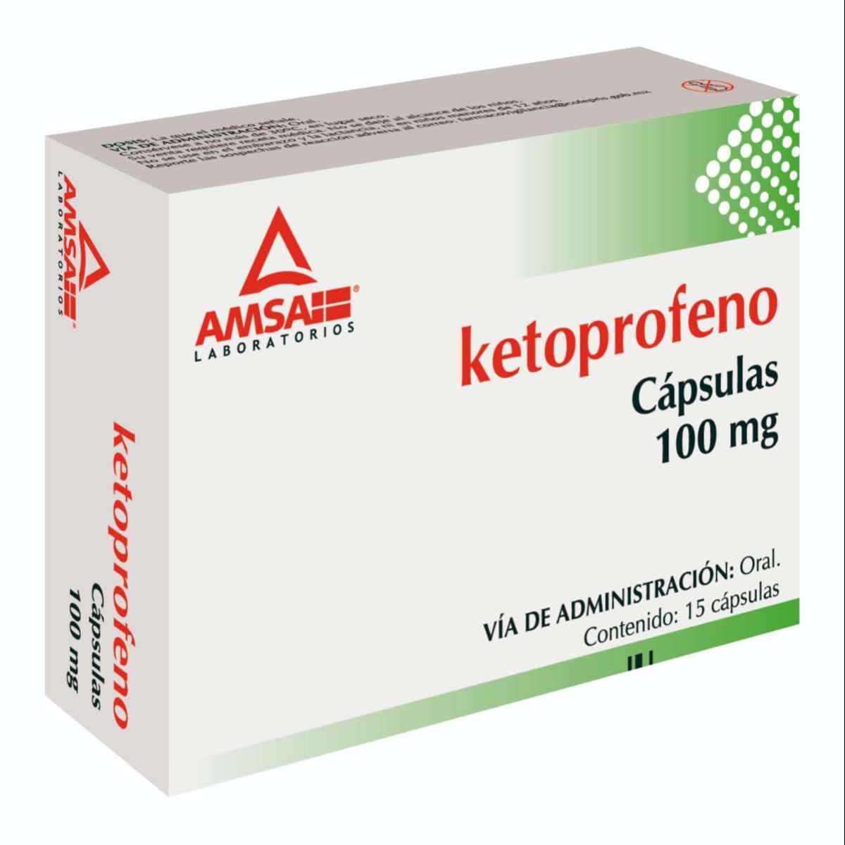 KETOPROFENO AMSA 100MG CAPSULAS C/15 (GI)